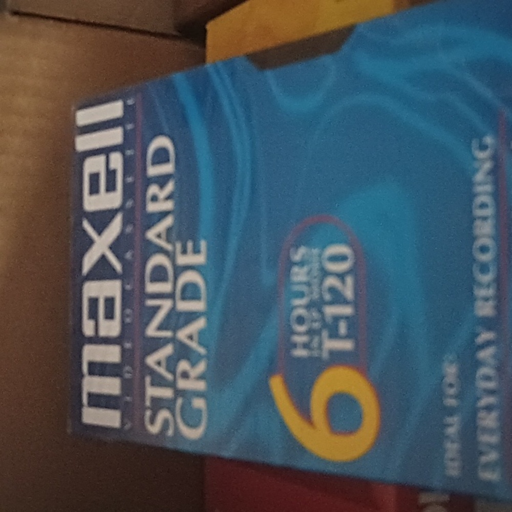 Maxell standard grade T-120 **NEW, RARE NEVER USED-- plastic wrapped **
